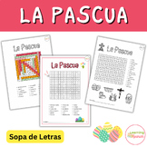 Word search. La Pascua | Sopa de letras | Easter in Spanish