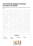 Preview of Word search PE and health