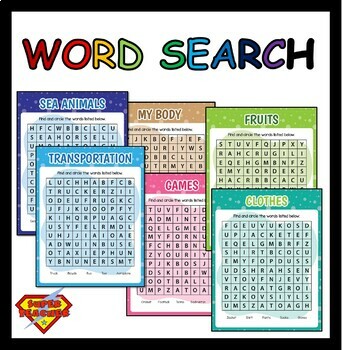 Preview of Word search activity pages - CVC sight word 