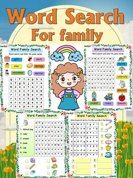 Preview of Word search fun for Mom ,Kids and Family