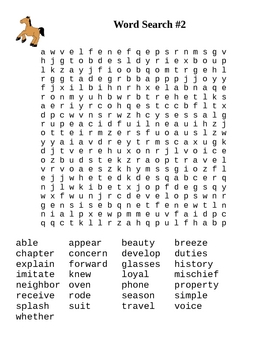Preview of Word searches for frequently misspelled words