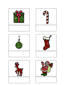 Word to Picture Match up--Christmas themed by Splendidly Sped | TPT