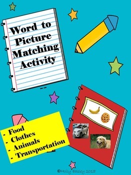 Preview of Word to Picture Matching Activity