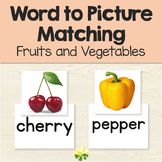 Word to Picture Matching Fruit & Vegetables Photo Flashcards