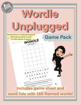 Preview of Wordle Unplugged Game Pack For Vocabulary Word Of The Day Fun Activity!
