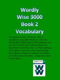 Wordly Wise 3000 Book 2 Vocabulary Cards with Definitions