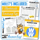 Wordly Wise 3000 Book 4 LESSON 4 Worksheets and Homework Bundle
