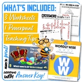 Wordly Wise 3000 Book 4 LESSON 8 Worksheets and Homework Bundle
