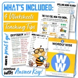 Wordly Wise 3000 Book 4 LESSON 9 Worksheets and Homework Bundle