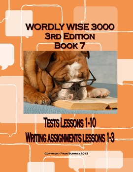 Preview of Wordly Wise 3000 Book 7 Expository Narrative Writing Close Tests Lessons 1-10