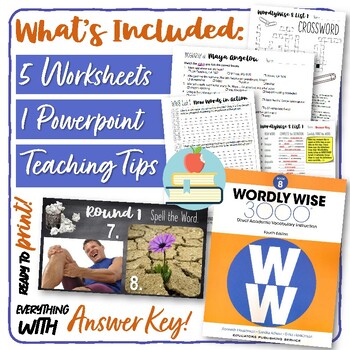 Preview of Wordly Wise 3000 Book 8 LESSON 1 Worksheets and Homework Bundle