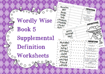 Preview of Wordly Wise Book 5 Definition Supplements