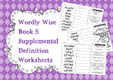 Wordly Wise Book 5 Definition Supplements