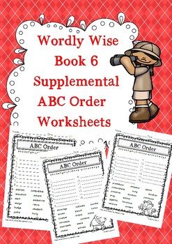 Preview of Wordly Wise Book 6 ABC Order Supplements