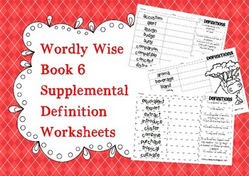 Wordly Wise Book 6 Definition Supplements