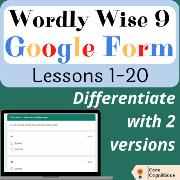 Preview of Wordly Wise Book 9 ALL LESSONS | Google Forms