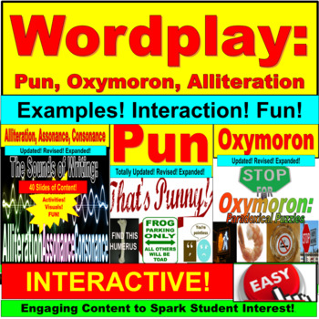 Preview of Wordplay: Pun, Oxymoron, Alliteration Lessons