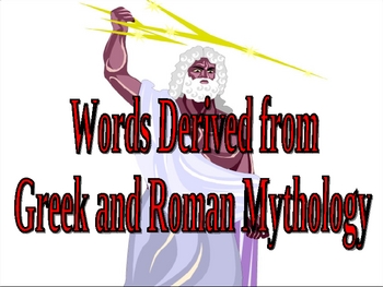 Preview of Words Derived from Greek and Roman Mythology PowerPoint - Vocabulary