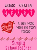Words I Know By Heart Freebie