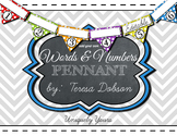 Words & Numbers Pennant Banner - Uniquely Yours EDITABLE