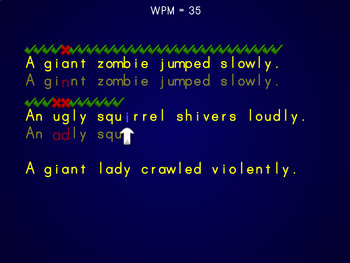 Preview of Words Per Minute - Keyboarding / Typing Game (Playable at RoomRecess.com)