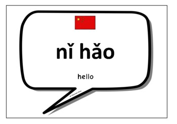 Preview of Words & Phrases in Mandarin Chinese | Speech Bubble Poster Set/Flash Cards