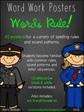 Words Rule!  Word Work Posters for Spelling Rules and Soun