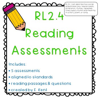 Preview of Words Supply Rhythm & Meaning Assessments - RL2.4