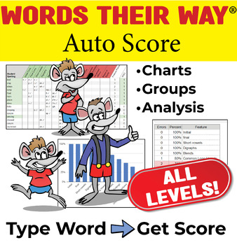 Preview of Words Their Way (ALL LEVELS)  Spelling Inventory Automatic Scoring and Grouping