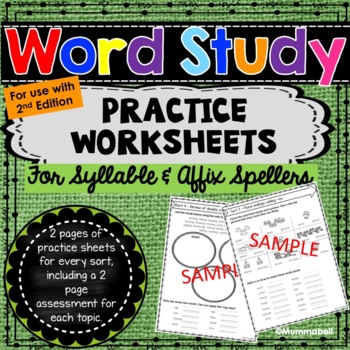 Preview of Words Their Way™ Affixes & Syllables Worksheets-  2nd Edition