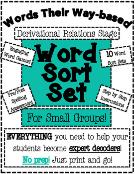 Preview of Words Their Way Based Word Sort Set-Derivational Relations Stage