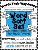 Words Their Way Based Word Sort Set-Beginning Letter Name 