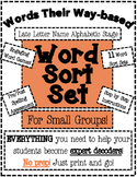 Words Their Way Based Word Sort Set-Late Letter Name Alphabetic