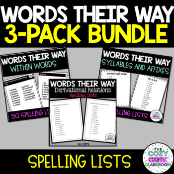 Preview of Words Their Way Spelling Lists BUNDLE
