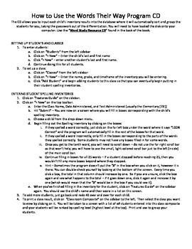 Preview of Words Their Way - Class Setup Directions