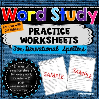 Preview of Words Their Way™ Derivational Relations Worksheets - 2nd Edition