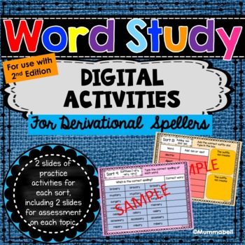 Preview of Words Their Way™  Derivational Spellers DIGITAL Activities - 2nd Edition