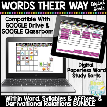 Preview of Words Their Way Digital Sorts Bundle Within Word Syllables Affixes Derivational