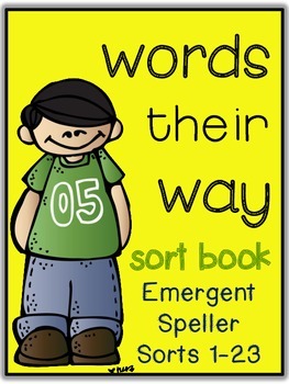 Preview of Words Their Way - Emergent Speller - Sorts 1-23 BUNDLED {sort book}