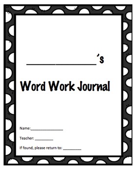 Preview of Differentiated Word Work Journal with Activity Guides