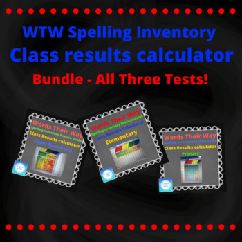 Preview of Words Their Way Feature Inventory Class Calculator Bundle