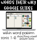 Words Their Way Google Slides WWP Sorts 1-6 Distance Learning