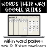 Words Their Way Google WWP Sorts 13-18 Distance Learning