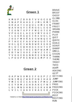 Preview of Words Their Way Green book 59 Word Searches Find a words Syllables and affixes