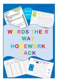 Words Their Way Homework Pack - Word Study Homework Comple