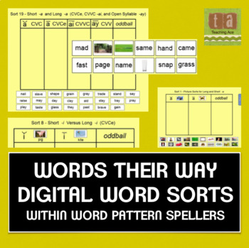 Preview of Words Their Way Digital Spelling Sorts - Within Word Pattern