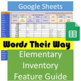 Words Their Way Inventory Auto Scoring Spreadsheet for ELE