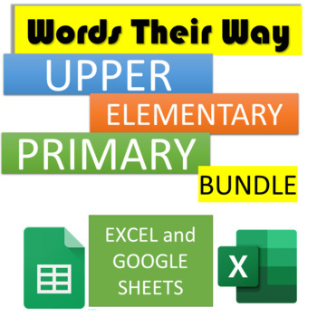 Preview of Words Their Way Inventory Bundle for BOTH Excel and Google Sheets - 6 workbooks