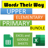 Words Their Way Inventory Bundle for BOTH Excel and Google