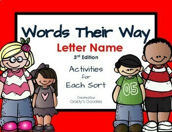Preview of Words Their Way: Letter Name Alphabetic - NO PREP ACTIVITIES FOR EACH SORT